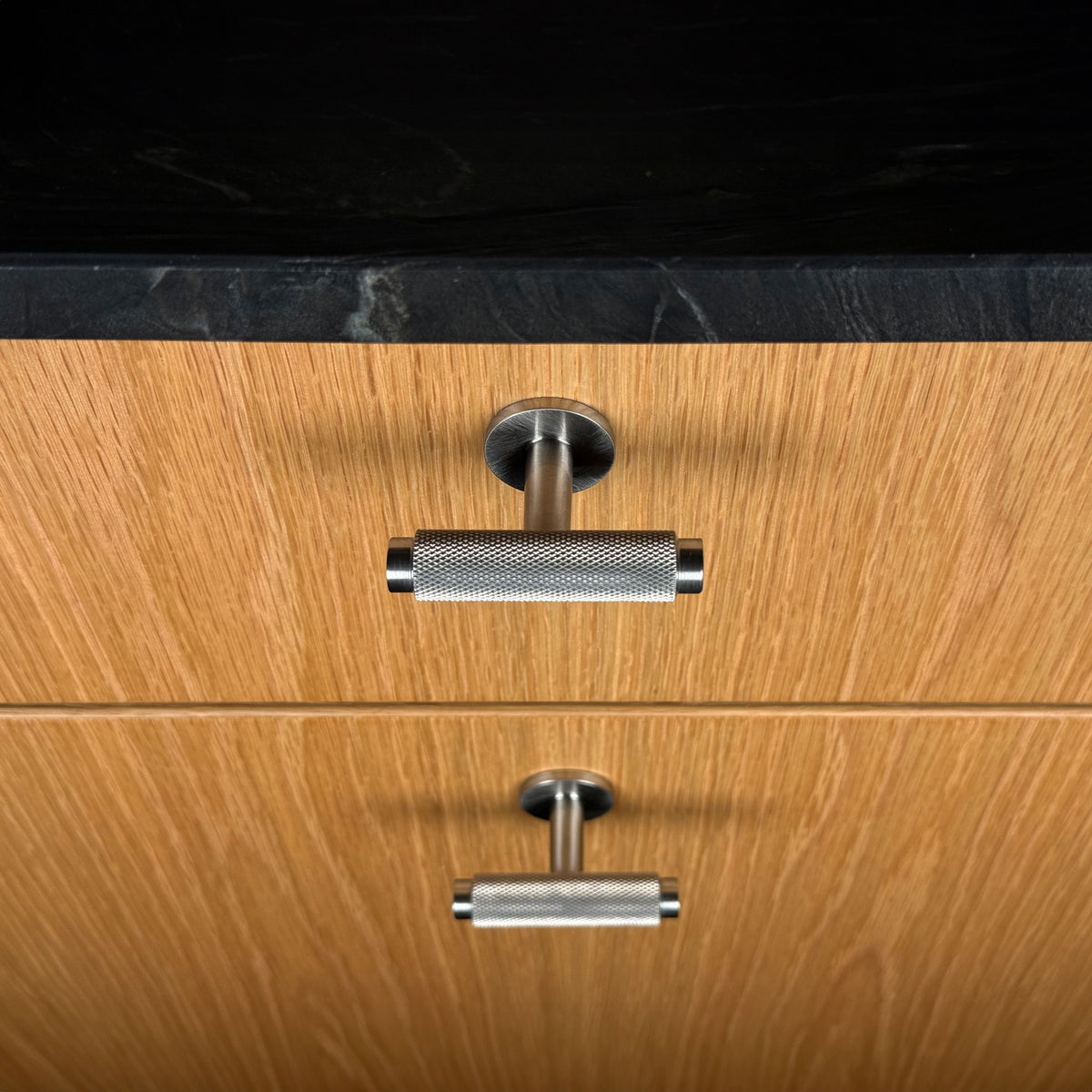 Nørrebro T-bar cabinet knob, stainless steel look, 56 mm • Chr. Jørgensen