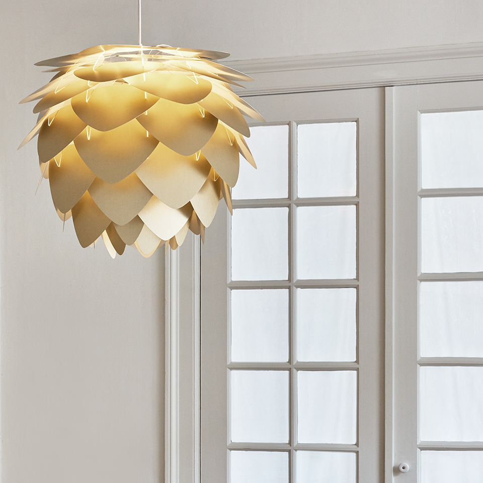 Aluvia lampeskærm, børstet messing • UMAGE - Copenhagenhomedesign