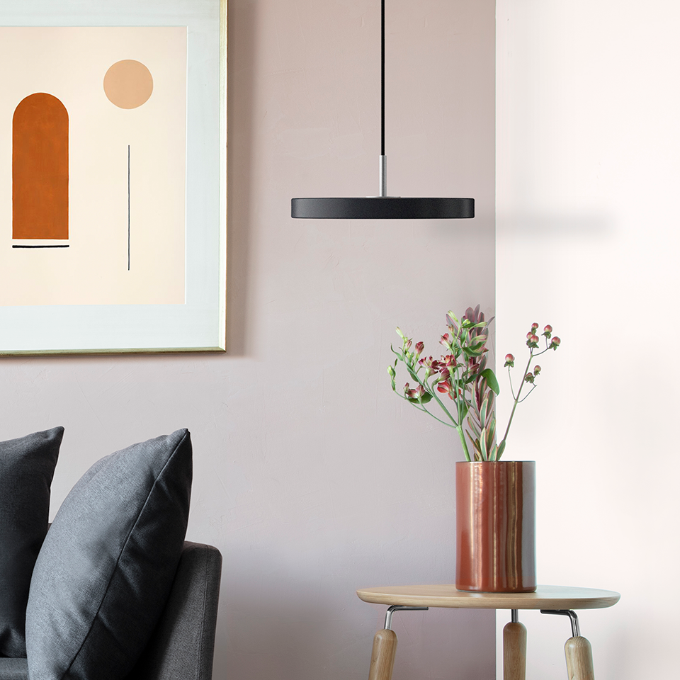 Asteria pendel, grå og stål • UMAGE - Copenhagenhomedesign
