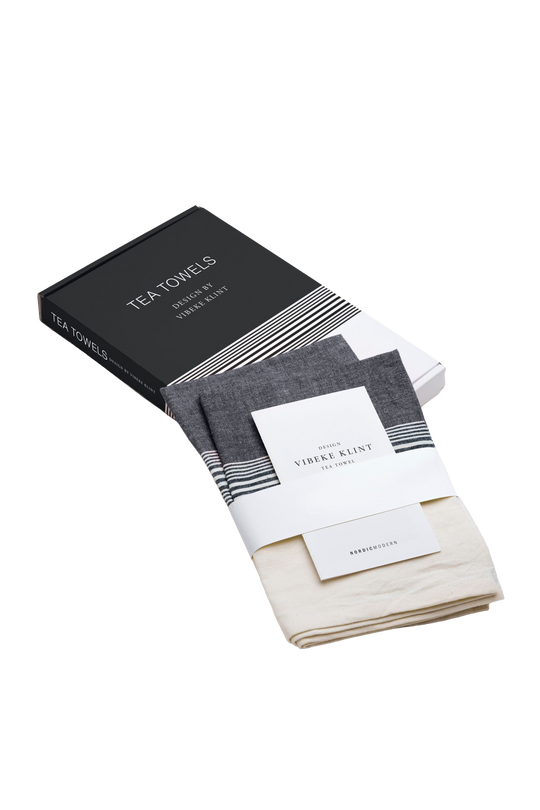 Tea towels (2 pcs.), black/white • NORDICMODERN