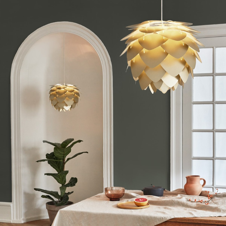 Aluvia lampeskærm, børstet messing • UMAGE - Copenhagenhomedesign
