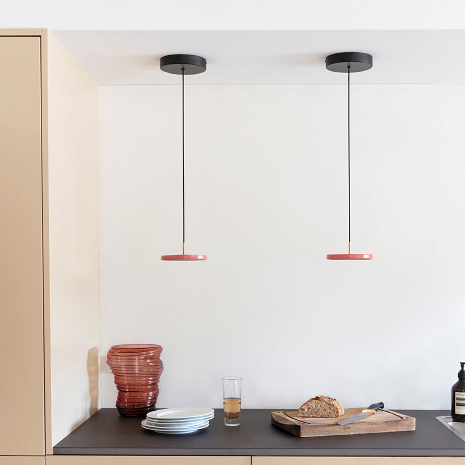 Asteria pendel, rose og messing • UMAGE - Copenhagenhomedesign