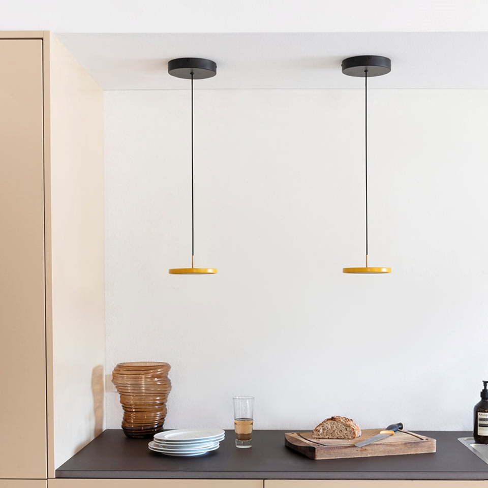 Asteria pendel, gul og messing • UMAGE - Copenhagenhomedesign