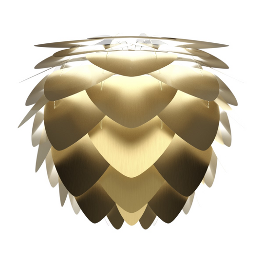 Aluvia lampshade, brushed brass • UMAGE