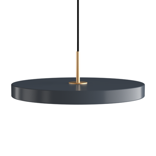 Asteria pendant light, grey and brass • UMAGE