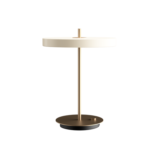 Asteria Table table lamp, white and brass • UMAGE