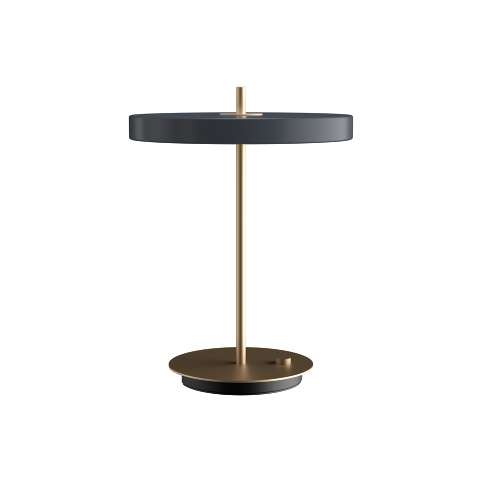 Asteria Table bordlampe, grå og messing • UMAGE - Copenhagenhomedesign
