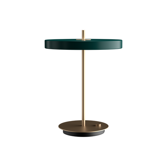 Asteria Table table lamp, green and brass • UMAGE