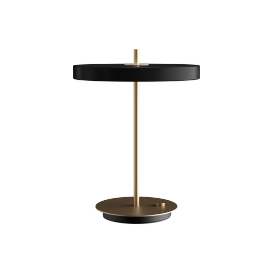 Asteria Table table lamp, black and brass • UMAGE