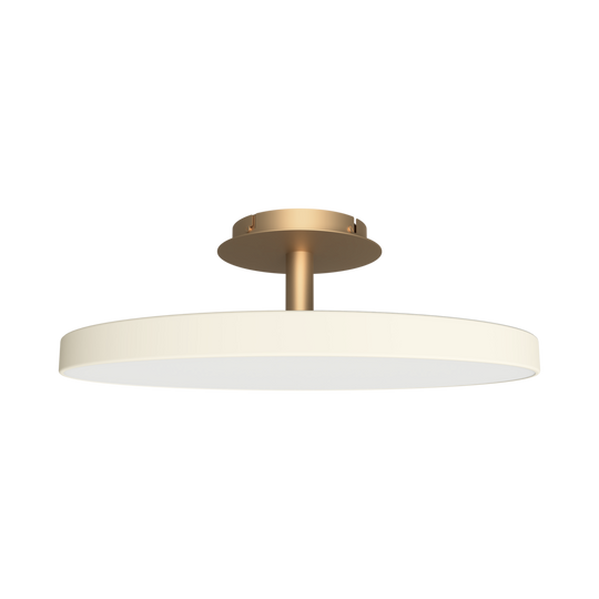 Asteria Up ceiling light, white and brass • UMAGE