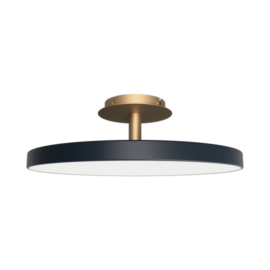 Asteria Up ceiling light, grey and brass • UMAGE