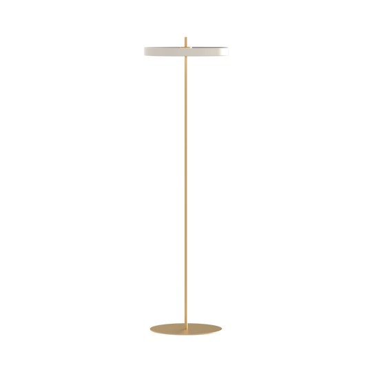 Asteria Floor floor lamp, white and brass • UMAGE