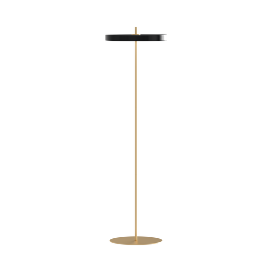 Asteria Floor floor lamp, black and brass • UMAGE
