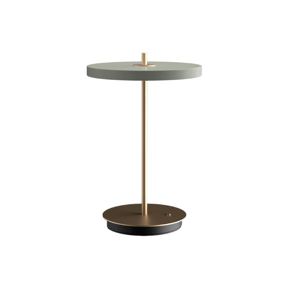 Asteria Move portable bordlampe, oliven og messing • UMAGE - Copenhagenhomedesign