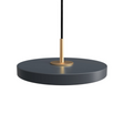 Asteria pendant light, grey and brass • UMAGE