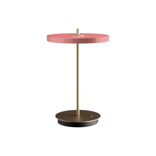 Asteria Move portable table lamp, rose and brass • UMAGE