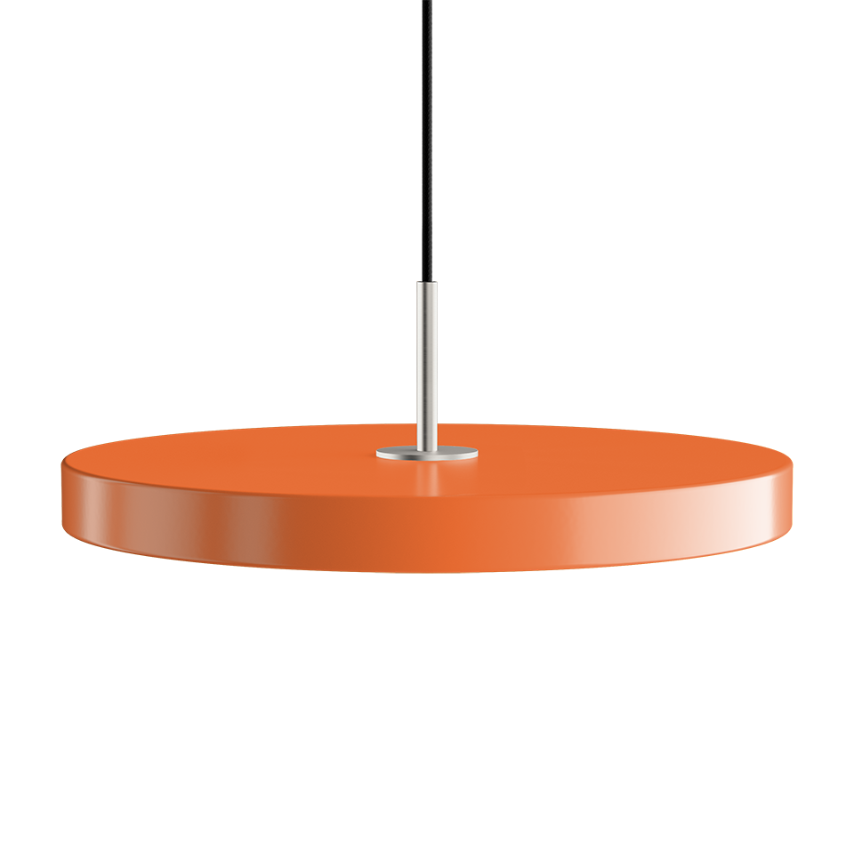 Asteria pendel, orange og stål • UMAGE - Copenhagenhomedesign