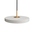 Asteria pendant light, light grey (mist) and brass • UMAGE
