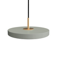 Asteria pendant light, olive and brass • UMAGE
