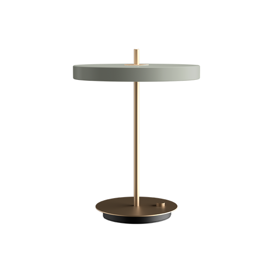 Asteria Table table lamp, olive and brass • UMAGE