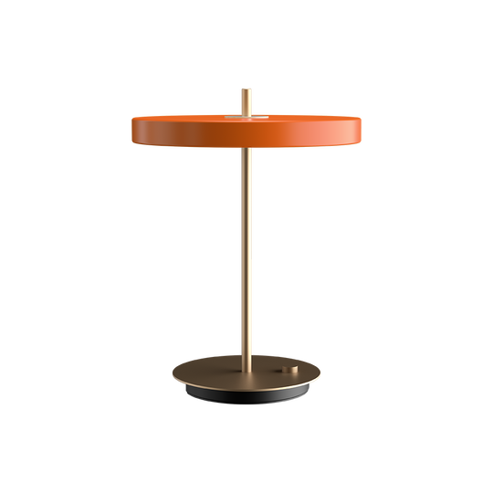 Asteria Table table lamp, orange and brass • UMAGE