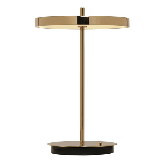 Asteria Move Monochrome, portable table lamp, polished brass • UMAGE