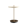 Asteria Move portable bordlampe, hvid og messing • UMAGE