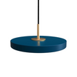Asteria pendant light, blue and brass • UMAGE