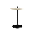 Asteria Move portable table lamp, white and black • UMAGE