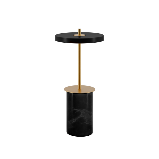 Asteria Move Mini, portable table lamp, black marble • UMAGE