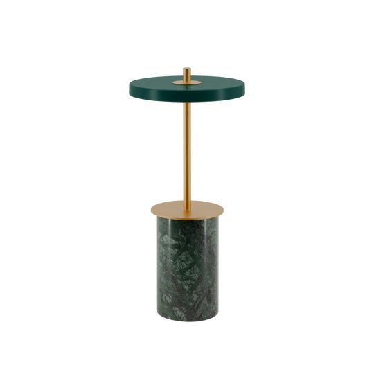 Asteria Move Mini, portable table lamp, green marble • UMAGE