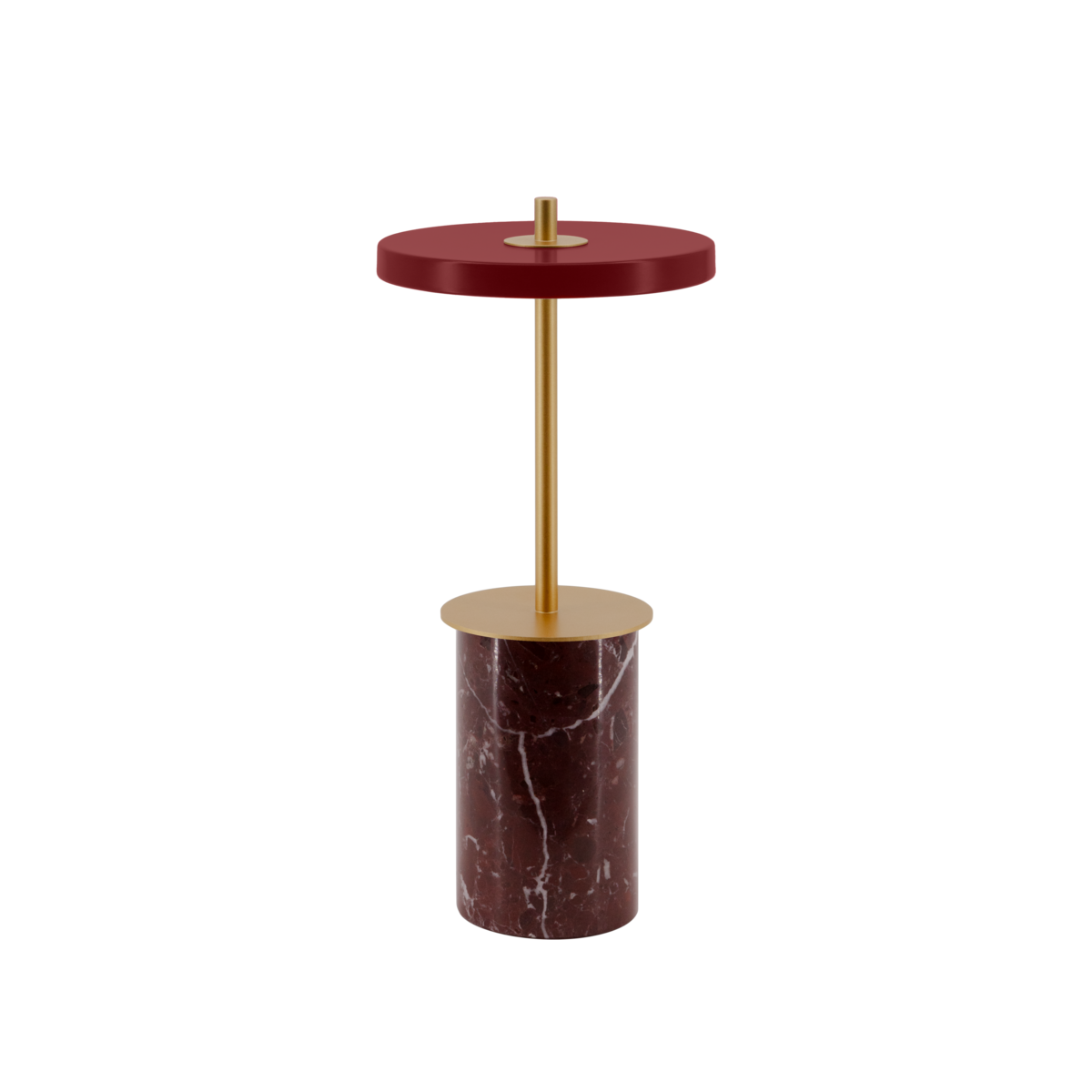 Asteria Move Mini, portable bordlampe, rød marmor • UMAGE - Copenhagenhomedesign