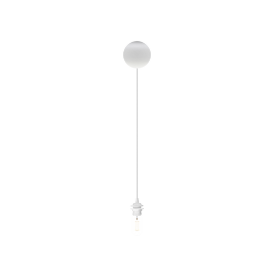 Canonball, ceiling canopy with cable and lamp holder E27, white • UMAGE
