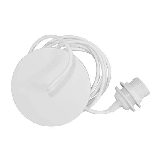Rosette ceiling rose with cable and lamp holder E27, white • UMAGE