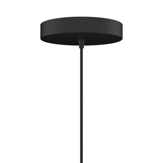 Rosette ceiling rose with cable and lamp holder E27, black • UMAGE