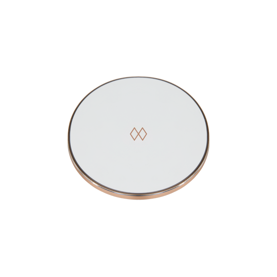 Unifier, wireless charger, white and rose gold • UMAGE