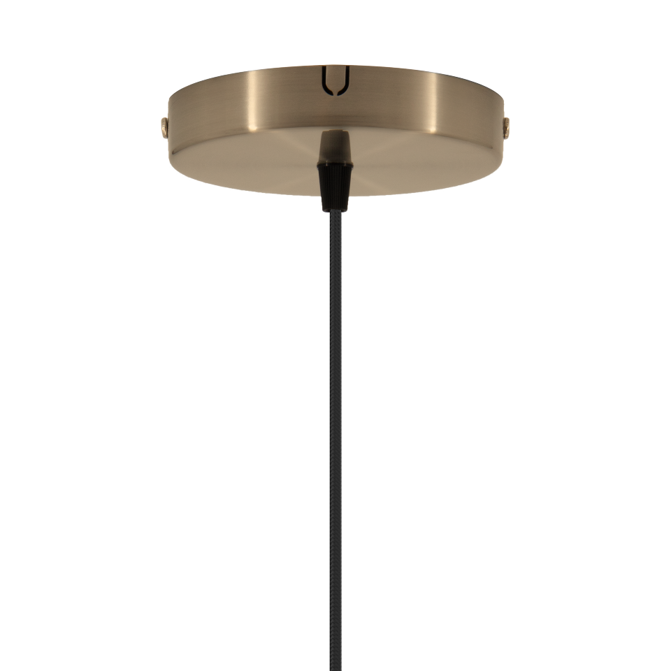 Rosette loftroset med ledning og fatning E27, børstet messing look • UMAGE - Copenhagenhomedesign