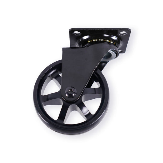Berlin – black anodised aluminium furniture castor Ø75 mm, without brake