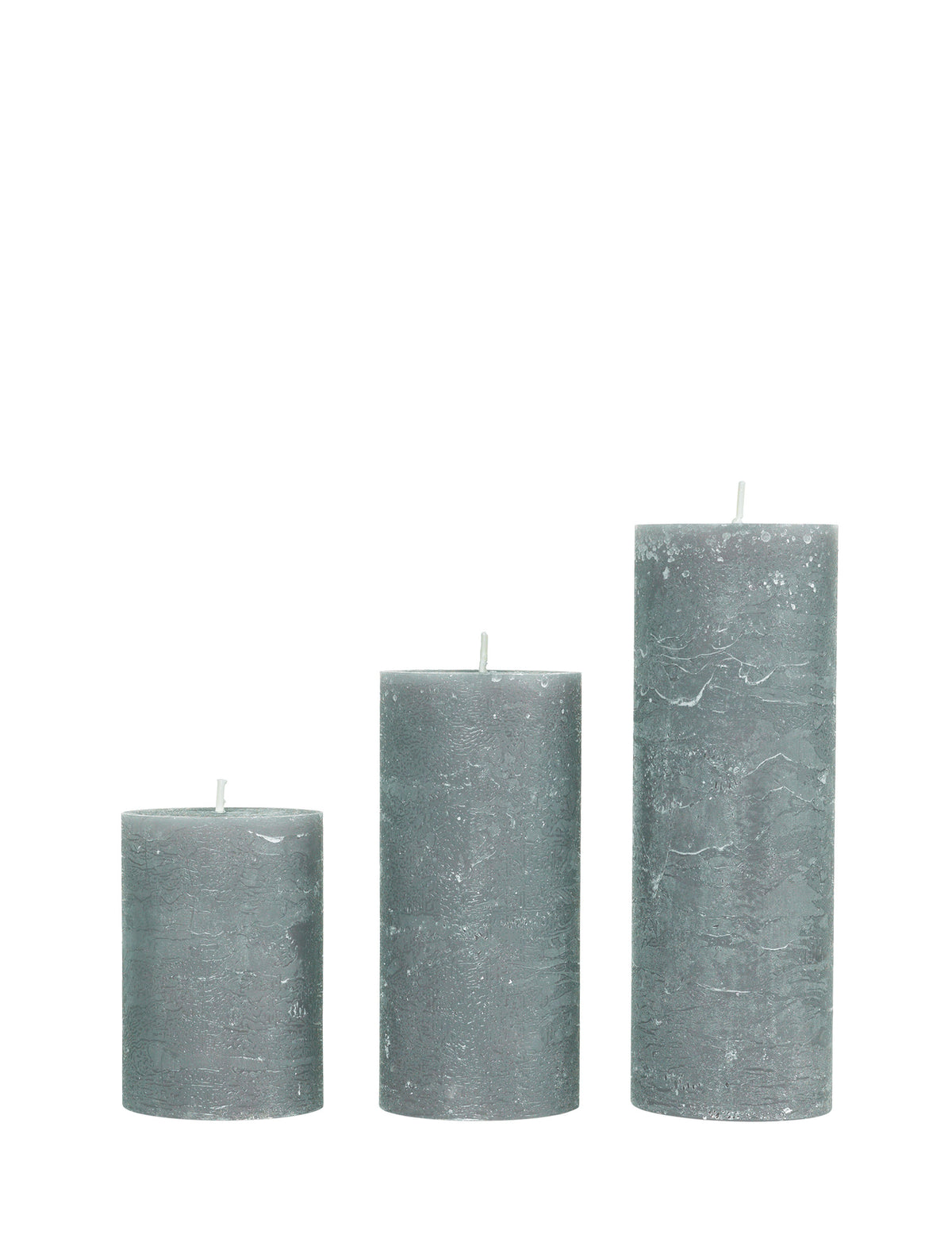 Rustic candle bloklys, diameter 7 cm - SLATE GREY • Cozy living - Copenhagenhomedesign