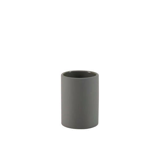 Toothbrush tumbler, grey ceramic • Bahne