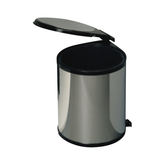 Oslo 1-13 cabinet-door waste bin, stainless steel, 1 × 13 litres