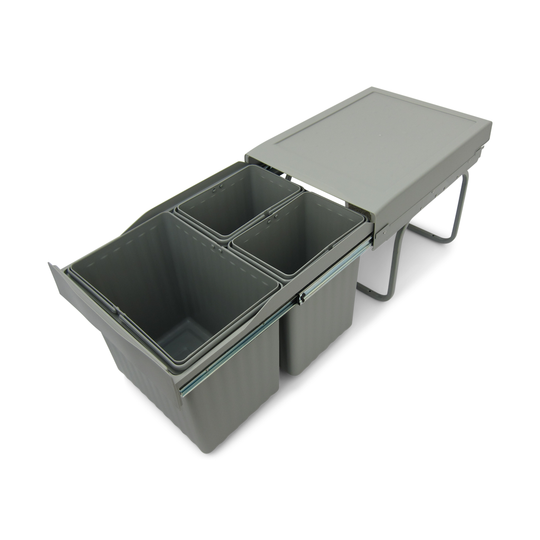 Copenhagen 3-31 full-extension waste system, 1 × 16 + 2 × 7.5 litres