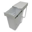 Helsinki 1-40 pull-out laundry basket, 40 litres, white