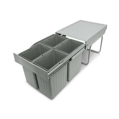 Copenhagen 4-30 full-extension waste system, 4 × 7.5 litres