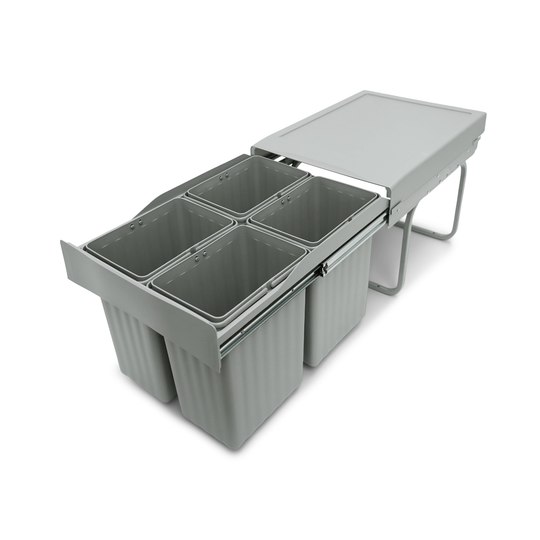 Copenhagen 4-30 full-extension waste system, 4 × 7.5 litres