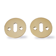 Polished brass keyhole escutcheons with oval opening, for AJ handles