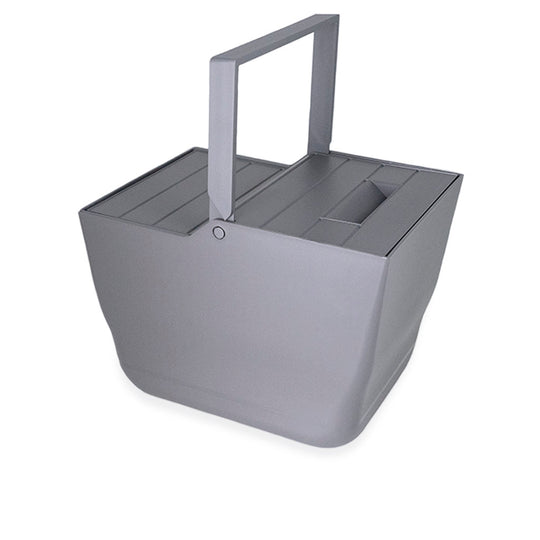 13-litre dark grey waste bin with handle