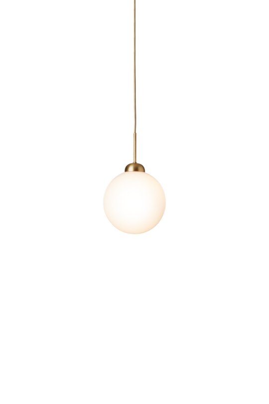 Apiales 1 Large pendant light, brushed brass / opal • NUURA