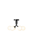 Apiales 6 Ceiling chandelier, satin black / opal • NUURA
