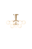 Apiales 9 Ceiling chandelier, brushed brass / opal • NUURA